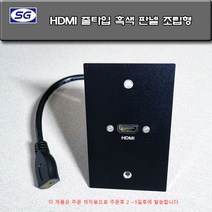 신길전자 벽부판넬 알루미늄 플레이트 흑색 70 X 115 HDMI 1구 줄타입 조립완제품, HDMI 1구 판넬 조립형 흑색 일자 알루미늄 판넬