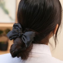 파트제이 곱창밴드 큐슈슈 실크 러블리 리본 (블랙) 헤어끈
