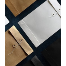 감성 종이 서류봉투 5개 세트 (친환경 크라프트 서류 봉투), 블랙(5개)