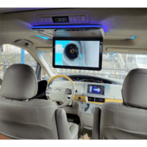 자동차 천정형 TV 안드로이드 천장 13.3 인치 모니터, 13.3인치 회색 주변 조명 MP5