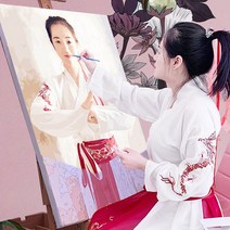유화그리기 주문제작 DIY 캔버스페인팅 명화그리기 24 36 42컬러 대형그림 맞춤제작 SB05, 60x80, 42-48색