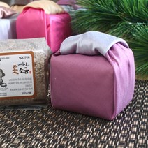 [고서임] 천일염 함초소금 300g / 둥근매듭 보자기 답례품, 천일염 300g (둥근매듭 / 은비보라), 1개