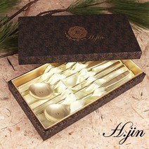 [라몽] H.jin 노블 쌍학 티타늄 수저세트 (2인용) 국산 숟가락 2p + 젓가락 2p + 정품케이스, 1세트