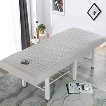 마사지베드 접이식 지압 마사지 침대 미용베드 뷰티 aalon 침대 커버 두꺼운 오픈 홀 마사지 흰색 누비 이, 02 Grey_03 190X80CM