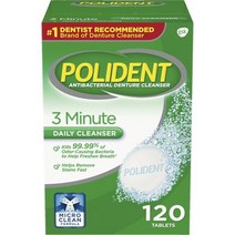Polident 폴리덴트 3분 틀니 세정제 120정, 1Box (120정)