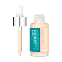 메이블린 뉴욕 그린 에디션 슈퍼드롭 틴티드 오일 베이스 메이크업 호호바 & 마룰라 오일이 된 조정 가능한 내추럴 커버리지 파운데이션 30 1개