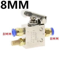 자동차 오토바이 마후라 오토바이마후라 TAC231P 배기 밸브 2 위치 3 웨이 롤러 레버 기계식 공압 스위치 18 quot여성 스레드 피팅 머플러, TAC2-31P-PC8MM