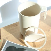 쓰레기통 2리터 손잡이 휴지통 니본 걸이형 스윙 미니/ koonshop 쿤샵, 블랙, 블랙