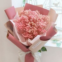 [천삼백케이] [행복한 세상] 프리저브드 플로라안개꽃다발(핑크), 단품