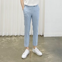 아도르클래식 모던 린넨 스판 캐주얼 9부 슬랙스