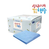살림의고수 빨아쓰는 행주 접지형 50매 (파랑) 수세미 주방용품, 1, 파랑