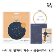 오너클랜 나의 첫 별자리 자수 쌍둥이자리 KIT 1P 프랑스자수, 본상품