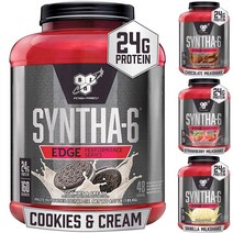 BSN 신타6 엣지 프로틴 단백질 보충제 초코맛 딸기맛 4가지맛 1.75kg 48서빙, 쿠키앤크림
