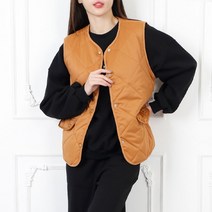 순이들 여성 덕다운 오리털 경량 단추 조끼 패딩