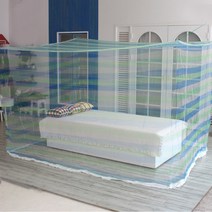 대성 국산 솔향 사각 모기장 1인-20인 사이즈다양, 블루(왕별대)6-7인용(높이180CM)