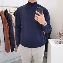 토니어스 남자 캐시미어 하찌 스판 반목 폴라니트 12color