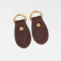 털실나라드롭 가죽D링 한쌍 가죽디링, 카멜