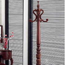 로코 클래식 엔틱 원목옷걸이 스탠드 현관행거 간이