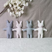 아리베베 신생아 아기 애착 인형 모달 토끼 인형, 아이보리