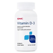 GNC 비타민 D 5000 IU (180타블렛), 단품, 180정, 1개