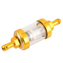 8mm/0.31 CNC 알루미늄 합금 유리 오토바이 가스 연료 가솔린 오일 필터 ATV 먼지 핏 자전거 모토 크로스 액세서리, [04] Gold