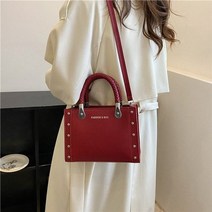 미니숄더백 커리어우먼 워킹맘 숄더백 여성 핸드백 럭셔리 디자이너 숙녀 가방 트렌드 싱글 솔리드 컬러 버클 메신저 사각형 가방