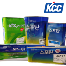 KCC 스포탄 모노탄 우레탄 상도 중도 하도 (회색/녹색) 4kg, 모노탄 중도(녹색) 4kg