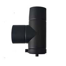 125mm 스텐연통/화목난로연통/벽난로 연통, (흑관)드레인티, 1개, 1개