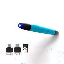 무선 무소음 게이밍 버티컬 마우스 2.4G 펜 개성 있는 크리에이티브 수직 모양의 스타일러스 배터리 PC 및 노트북 마우스에 적합, Blue light blue