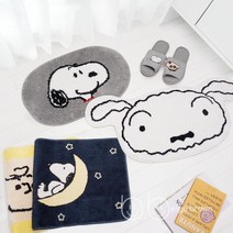 귀여운 발매트 스누피 짱구 발닦개 욕실 화장실 주방 홈스타일링, 짱구는못말려흰둥이
