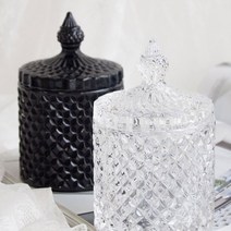 캔들마노 불꽃 크리스탈 캔들용기 (200ml), 투명, 1개