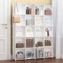 슈와츠코리아 DIY 투명 가방 정리함, 정사각형, 4칸