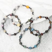 8미리 천연석 4종 지르콘 원석팔찌