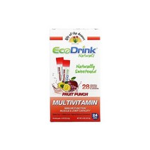 EcoDrink자연스러운 s 종합 비타민 음료 믹스 과일 펀치 스틱 팩 4개 0.온스