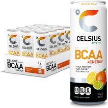 셀시어스 스파클링 BCAA 에너지 드링크 트로피칼 트위스트 355ml 12캔