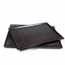 옻칠 원목 트레이(옻칠 직사각쟁반 대) 44 x 32 고급쟁반 과자쟁, 단품