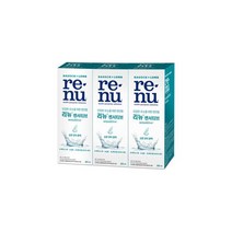 바슈롬렌즈 세척액 리뉴 센서티브 355ml 3개, 바슈롬렌즈 세척액 리뉴 센서티