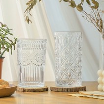 홈카페 빈티지 유리컵, 1개 단품, (2010) 345ml