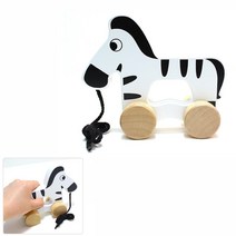 돌아기 원목장난감추천 끌고다니는 얼룩말 흥미유발 끄는장난감 풀어롱 끈장난감 조카선물