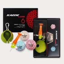 [천삼백케이] [나은골프] 카에데골프공 실리콘 2종 KAEDE 선물세트 03, 칼라믹스 3+볼홀더 1+줄티 1