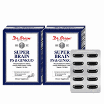 닥터브라이언 슈퍼브레인 60캡슐 포스파티딜세린 300mg 징코 150mg 은행잎추출물 기억력 개선 혈행 개선에 도움을 줄 수 있음