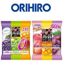 오리히로 곤약젤리 일본곤약젤리[ 복숭아 망고 포도 ] [거봉 청포도 망고]대용량2봉 총 48 파우치입, 20g, 1세트