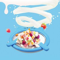 명품수제 아이스크림 만들기 철판 얼음 아이스 틀 몰드 트레이 메이커, 1-아이스메이커-블루