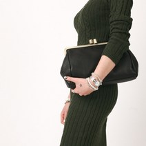 가죽클러치백 결혼식가방 똑딱이 클래식 만두백