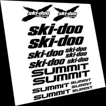 SKI-DOO BRP BOMBARDIER 및 서밋 팀 X 데칼 비닐 스티커, [01] Black