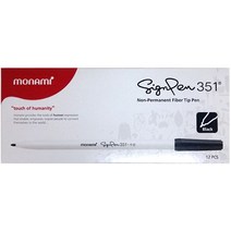 모나미 SP 351 흑색 0.7mm 수성펜 사인펜 1갑