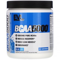 EVLution Nutrition 분지쇄아미노산 BCAA 5000 블루 라즈베리 8.47 oz (240 g)