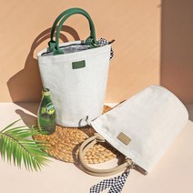 나들이 도시락용 보온보냉 다용도 쿨러백 업소용 셰프 홈레스토랑 요리사 자취생, 블랙그린