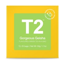 T2 티투 고져스 게이샤 그린티 녹차 티백 25개입 Gorgeous Geisha Teabag, 1개, 0g