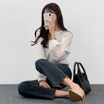 로안 새틴 블라우스